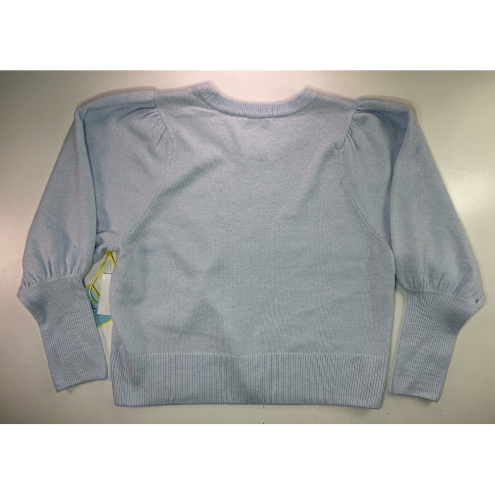 CeCe Womens Blue Puff Long Sleeve Crew Neck Sweater Size XL Frozen‎ - Picture 5 of 9
